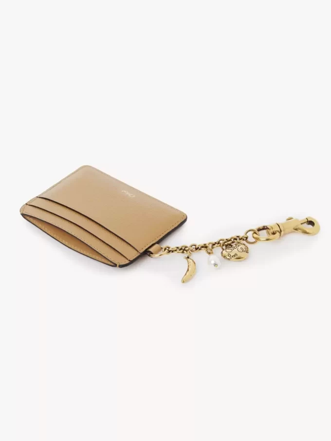 Chloé Charms card holder in grained leather