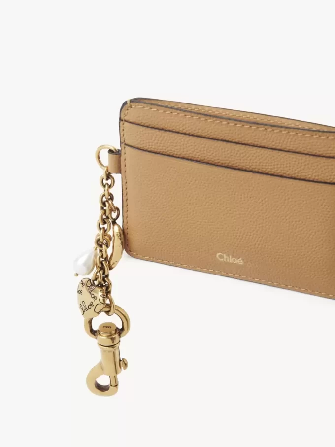 Chloé Charms card holder in grained leather