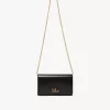 Chloé Iconic flap wallet on chain in shiny leather