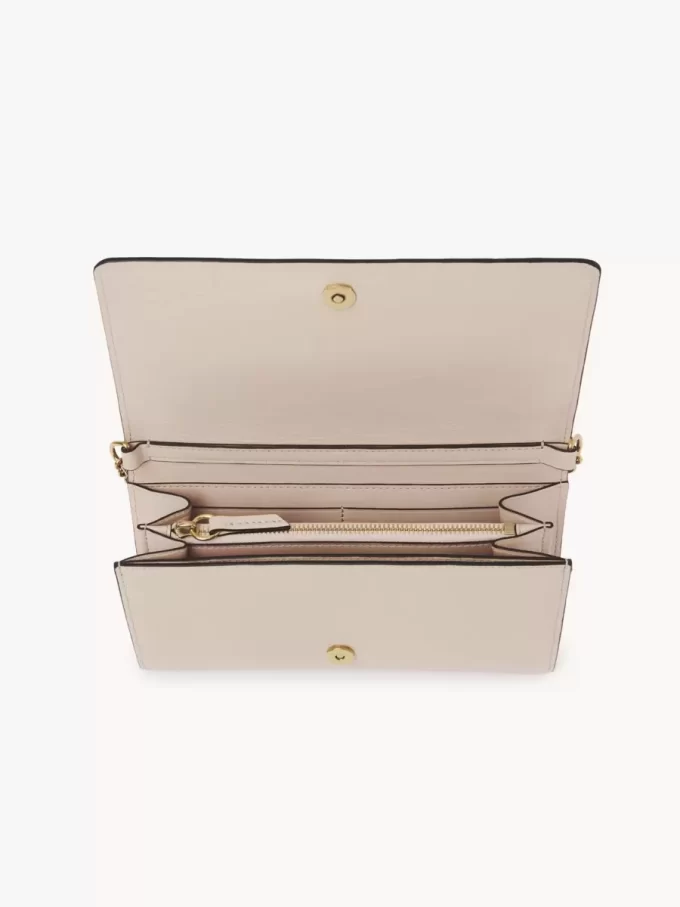 Chloé Iconic flap wallet on chain in shiny leather