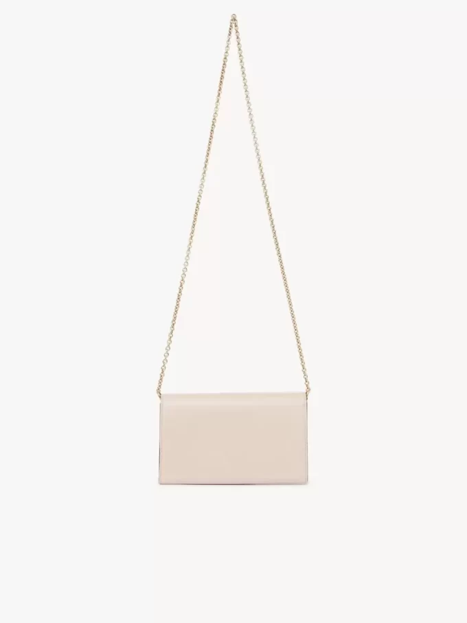 Chloé Iconic flap wallet on chain in shiny leather