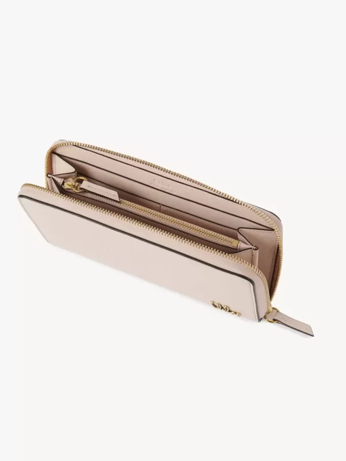 Chloé Iconic zipped long wallet in shiny leather