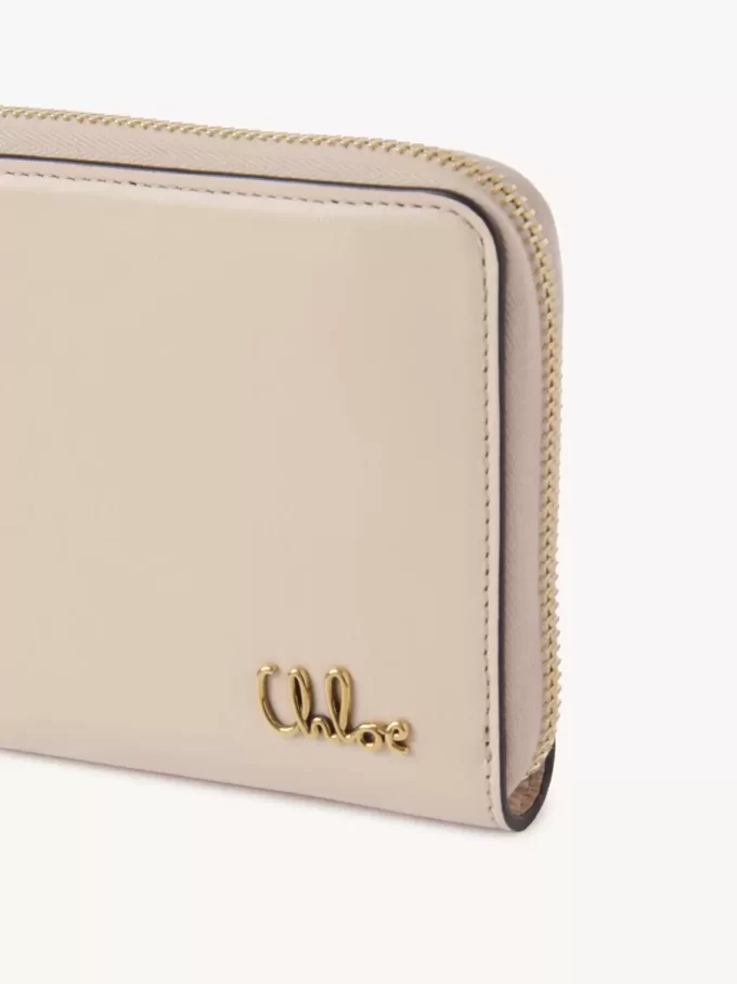Chloé Iconic zipped long wallet in shiny leather