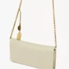 Chloé Spin flap wallet on chain in grained leather