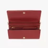 Chloé Spin flap wallet on chain in grained leather