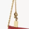 Chloé Spin flap wallet on chain in grained leather
