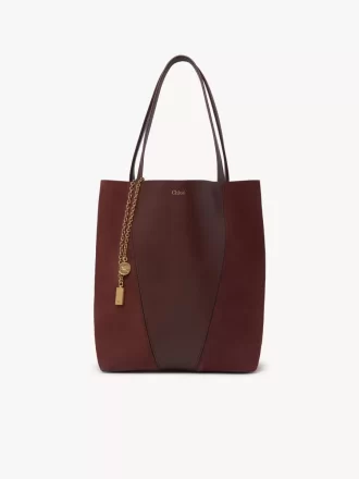 Chloé Spin tote bag in grained & suede leather