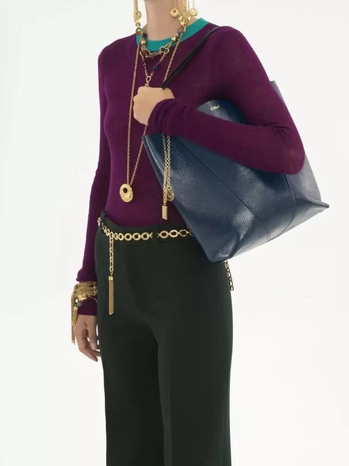 Chloé Spin tote bag in grained leather