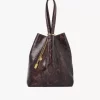 Chloé Spin tote bag in python-effect leather