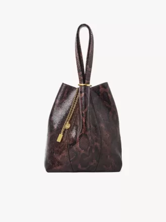 Chloé Spin tote bag in python-effect leather