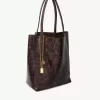 Chloé Spin tote bag in python-effect leather