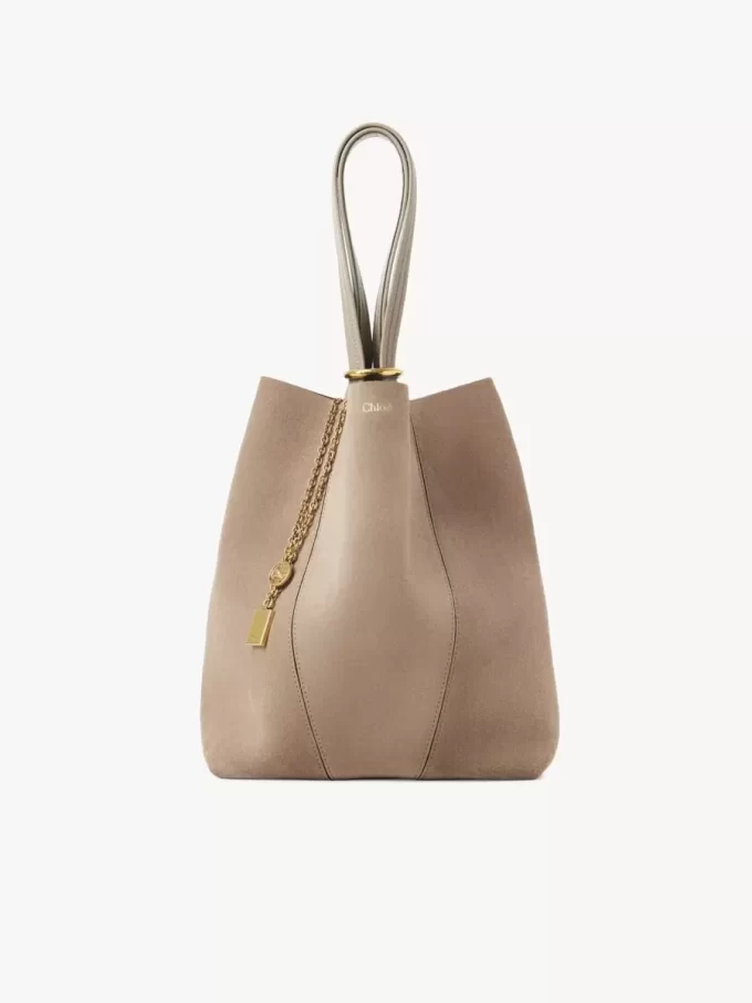 Chloé Spin tote bag in suede leather