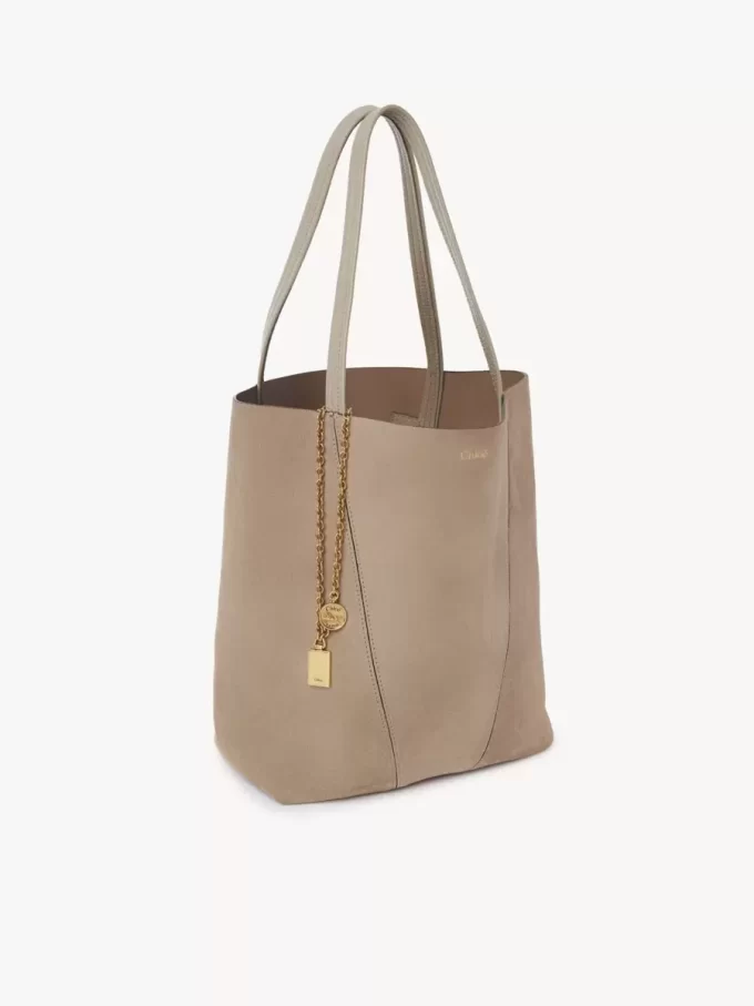 Chloé Spin tote bag in suede leather