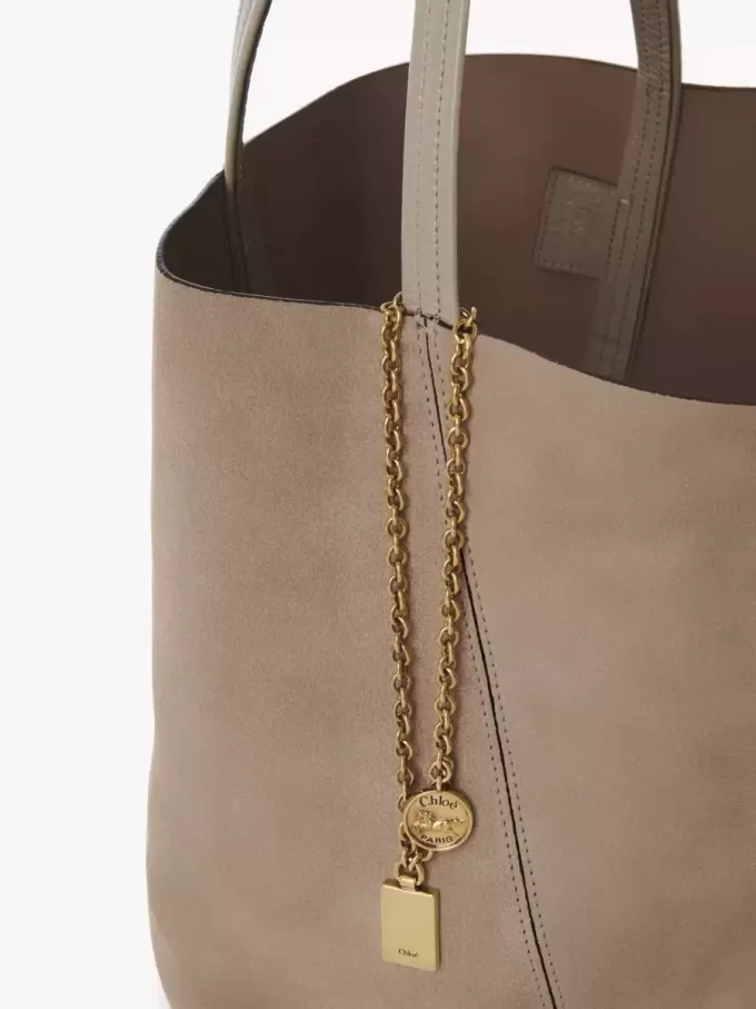 Chloé Spin tote bag in suede leather