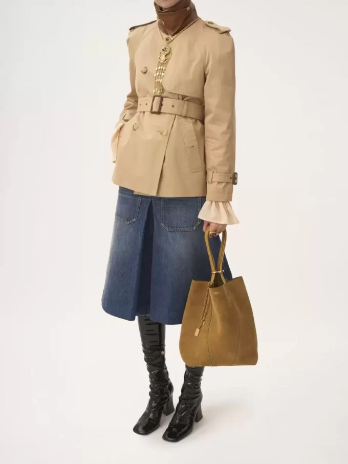 Chloé Spin tote bag in suede leather