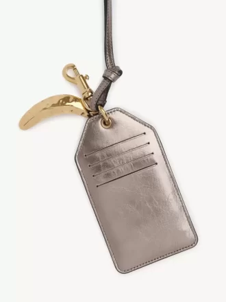 Chloé Symbols Banana tag in metallized leather