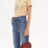 Chloé Symbols Heart flat pouch in grained leather
