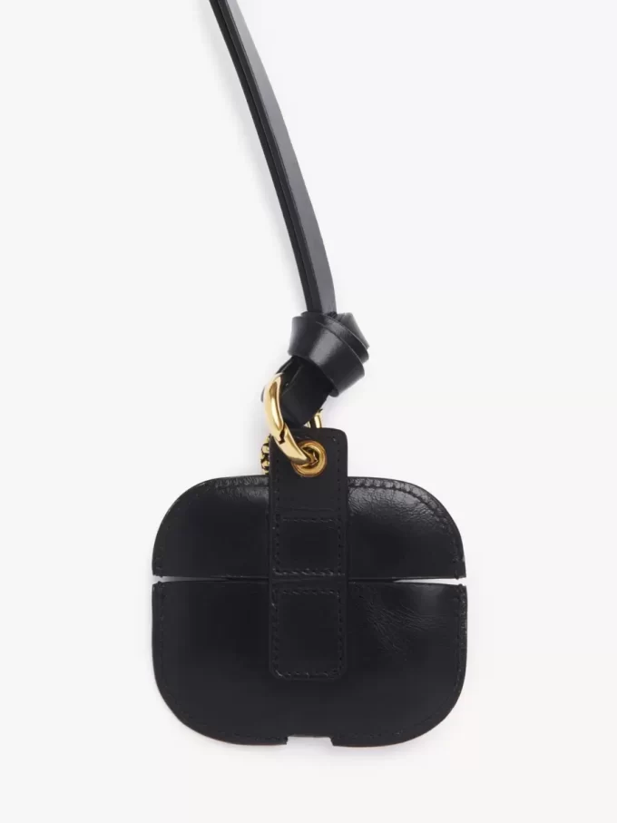 Chloé Symbols Snake earpods case in grained leather