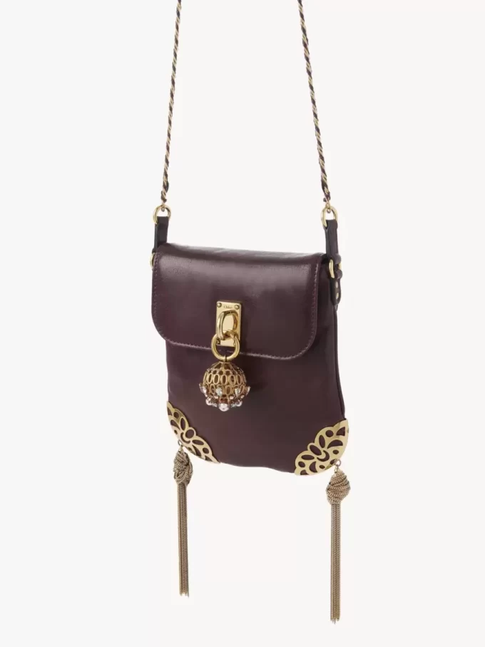 Château Treasures chain flap bag in grained leather