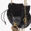 Château Treasures crossbody bag in grained & suede leather