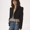 Cropped Spencer jacket in wool crêpe