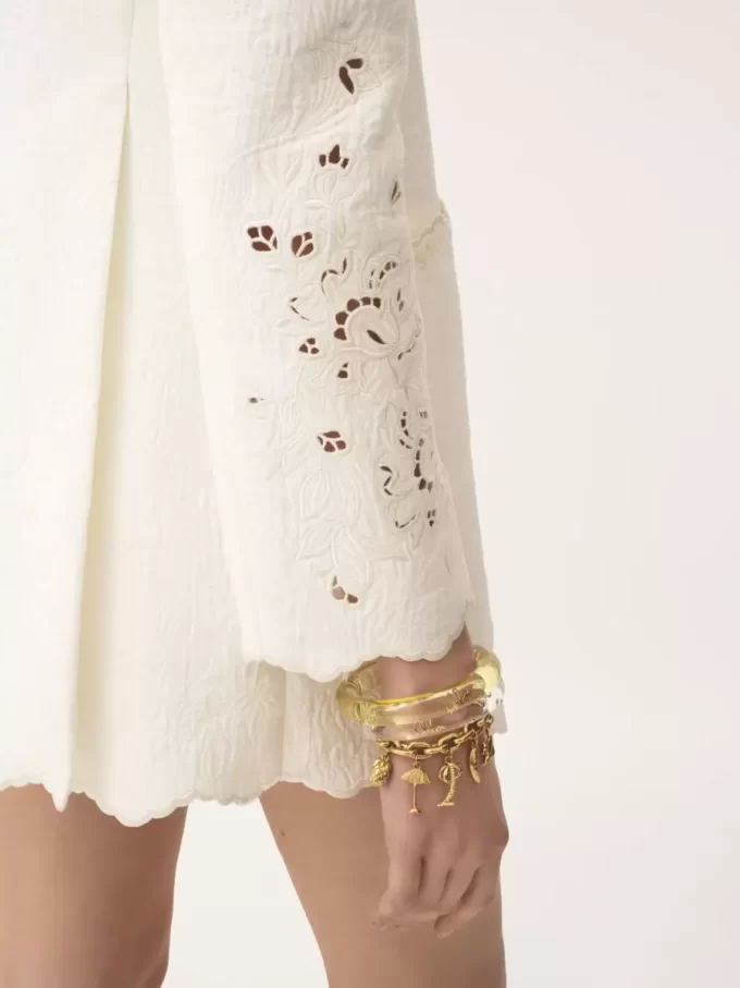 Double-breasted tailored jacket in a cotton mix