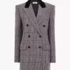 Double-breasted tailored jacket in wool check