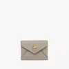 Envelope card holder in grained leather