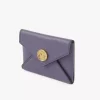 Envelope card holder in grained leather