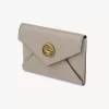 Envelope card holder in grained leather