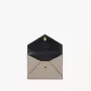 Envelope card holder in grained leather