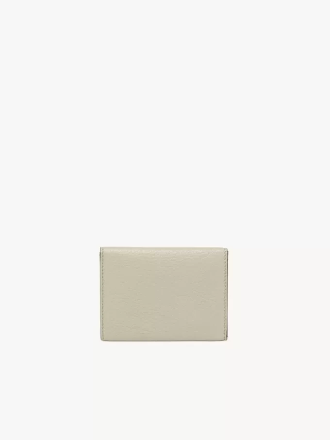Envelope card holder in grained leather