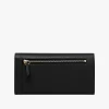 Envelope long wallet with flap in grained leather