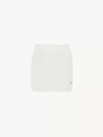 Fitted mini skirt in a wool & cashmere knit