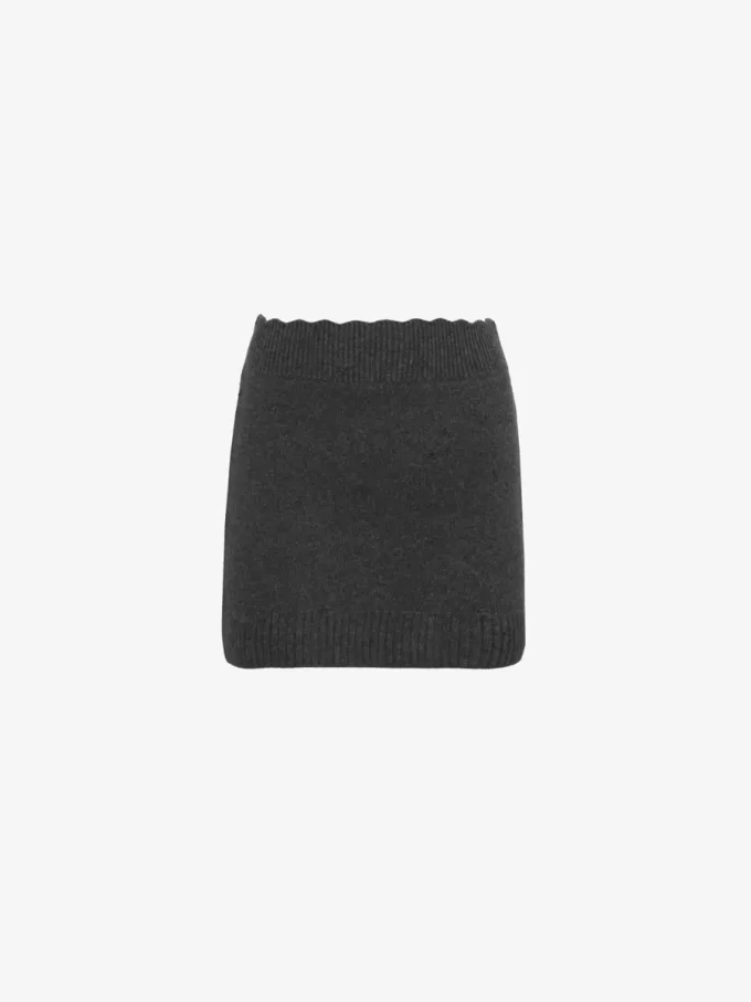 Fitted mini skirt in a wool & cashmere knit