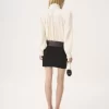 Fitted mini skirt in a wool & cashmere knit