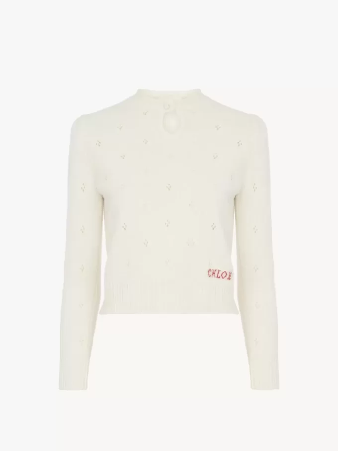 Fitted sweater in a wool & cashmere knit