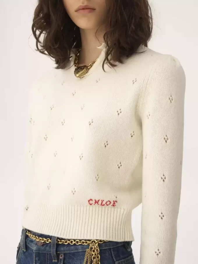 Fitted sweater in a wool & cashmere knit