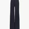 Flared tailored pants in stretch wool