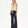 Flared tailored pants in stretch wool