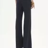 Flared tailored pants in stretch wool