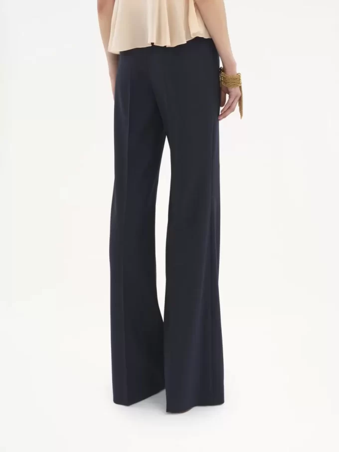 Flared tailored pants in stretch wool