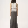 Fluid maxi skirt in silk mousseline