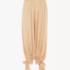 Fluid pleated pants in silk charmeuse