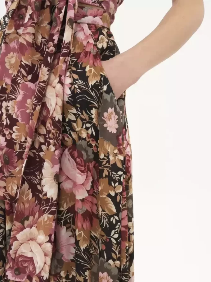 Fluid pleated pants in silk charmeuse