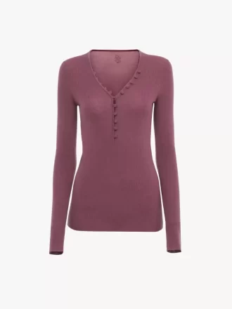 Henley shirt in a merino wool knit