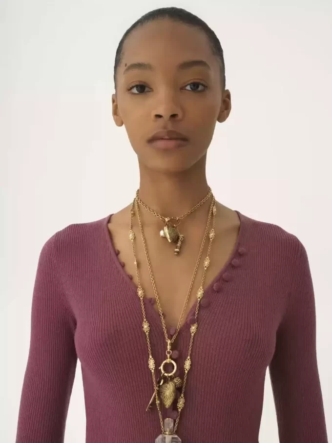 Henley shirt in a merino wool knit