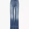 High-rise bootcut jeans in denim