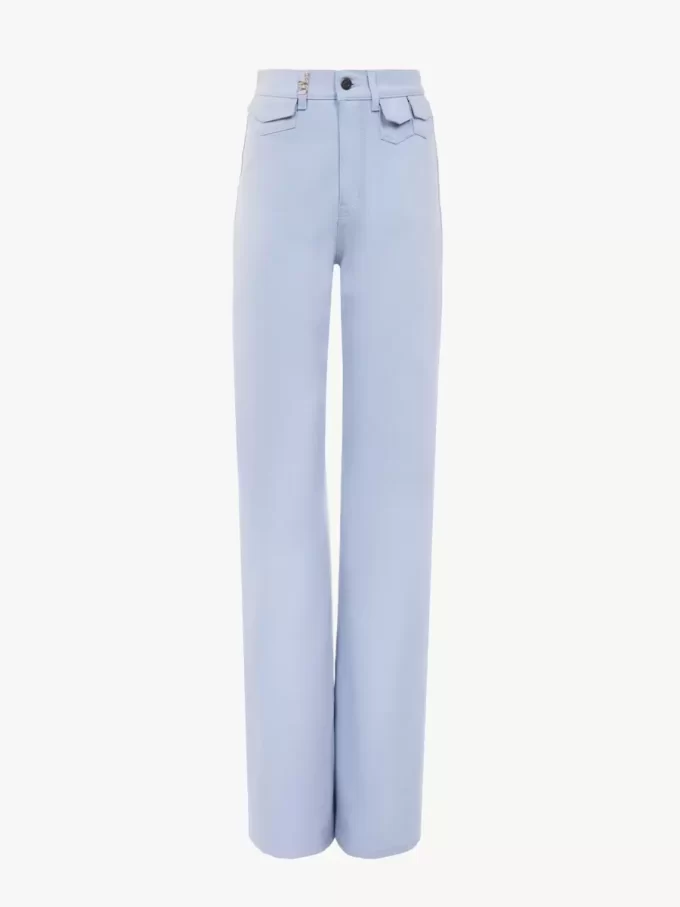 High-rise flare jeans in denim