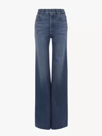 High-rise flare jeans in denim